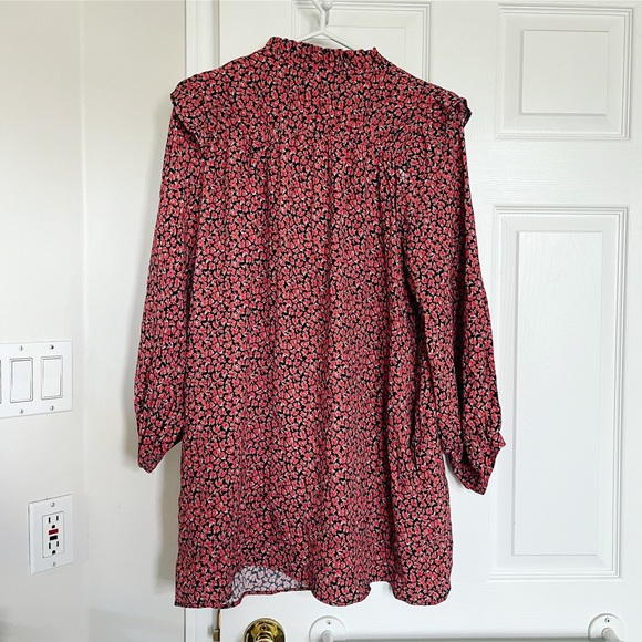 Zara Button Down Ruffle Babydoll Dress - Picture 2 of 6